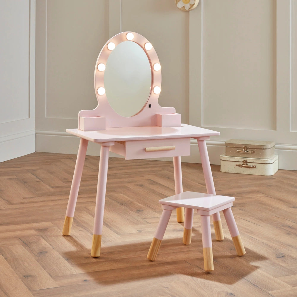 Light Up Wooden Vanity Table