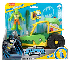 Imaginext Dc Super Friends Killer Croc Figure & Toy Car Buggy