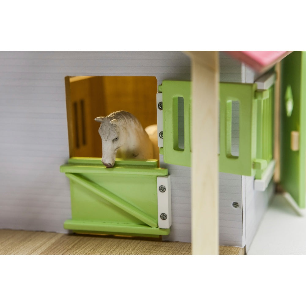 Kids Globe 1:24 Wooden Horse Stable Set