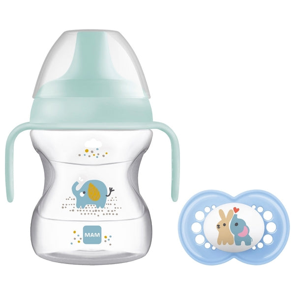 Mam Cup & Soother 190Ml 6 Months+ Blue