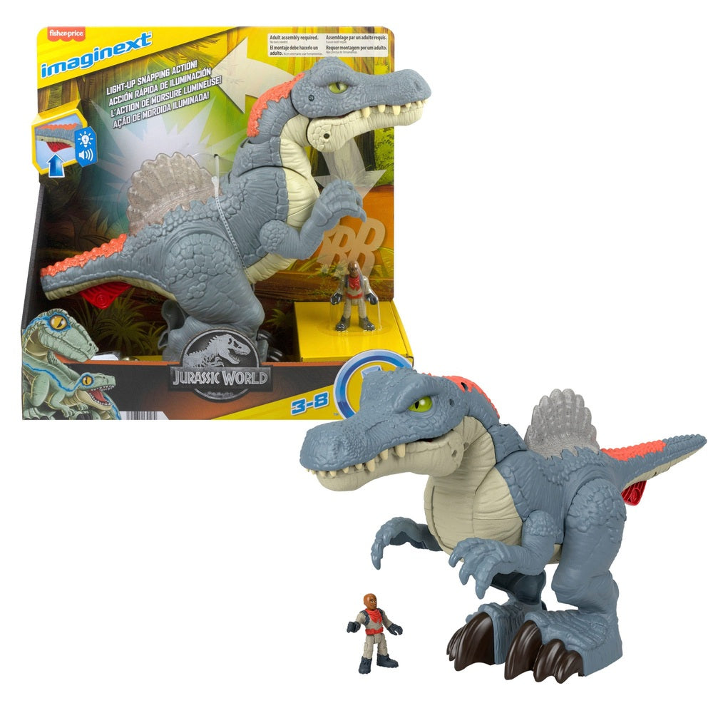 Fisher Price Imaginext Jurassic World Ultra Snap Spinosaurus With Lights & Sounds