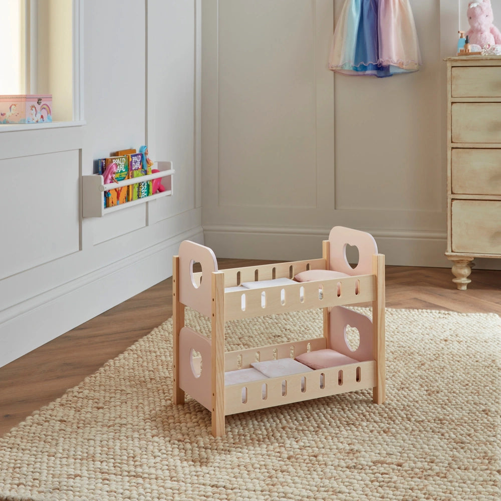 Ivy & Lily Wooden Baby Doll Love Heart Bunk Bed