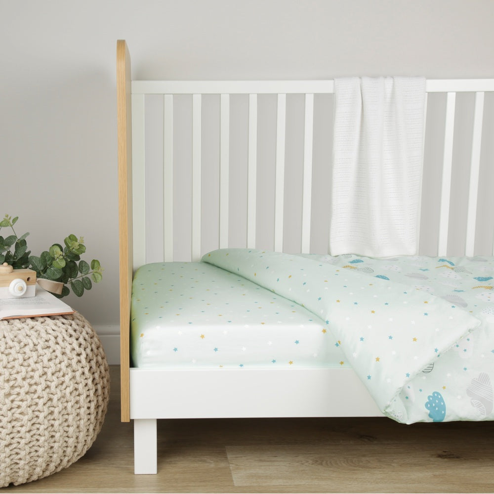 Cuddleco Spring Skies 4 Piece Cot Bed Bedding Set