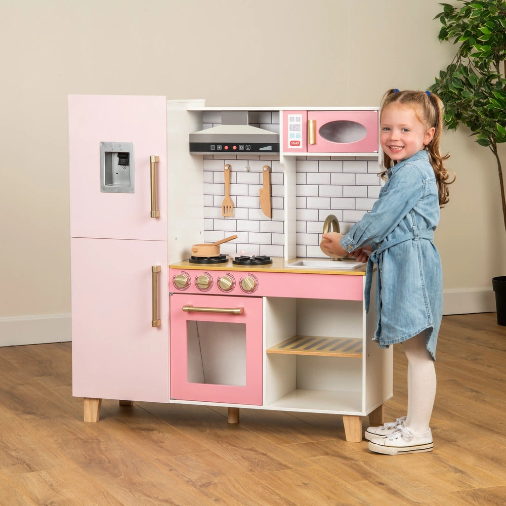 Kitchen Corner Deluxe Pink Wooden Kitchen