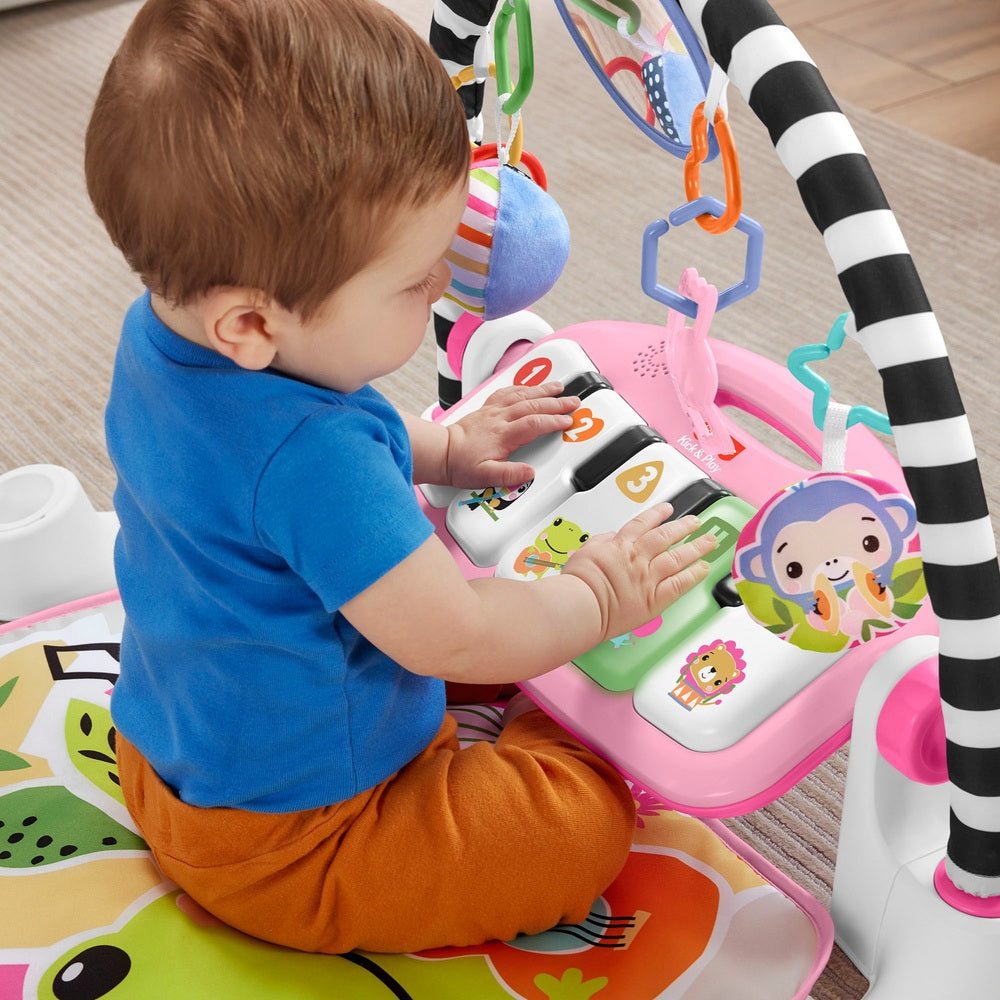 Fisher-Price Glow And Grow Kick & Play Piano Gym Pink