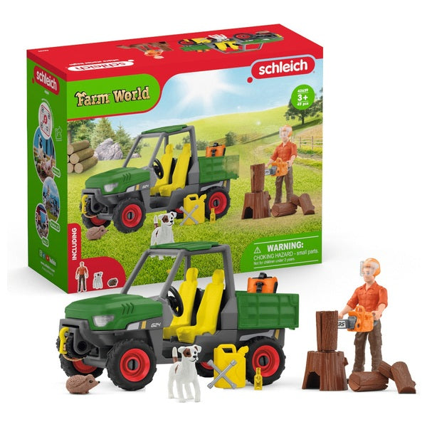 Schleich Farm World 42659 Working In The Forest Set