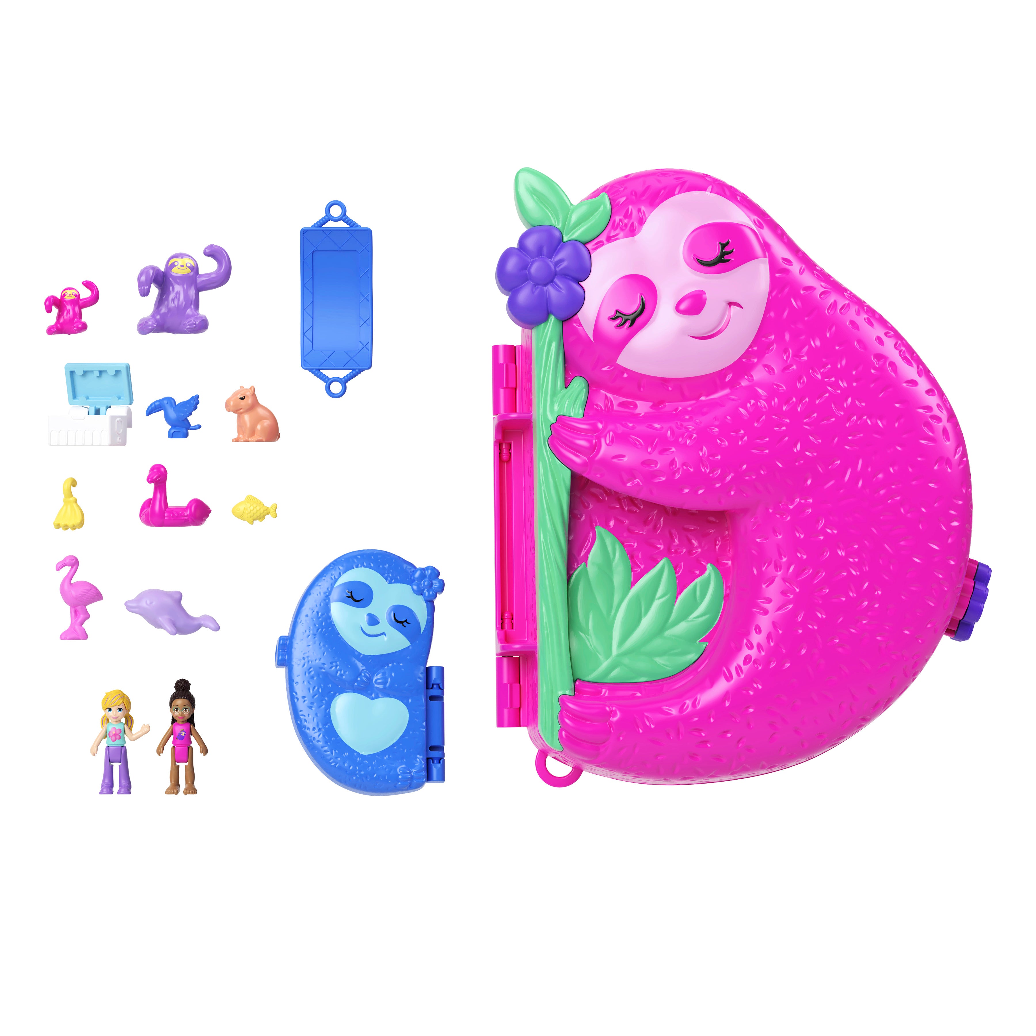 Polly Pocket Sloth Family 2-In-1 Purse Compact