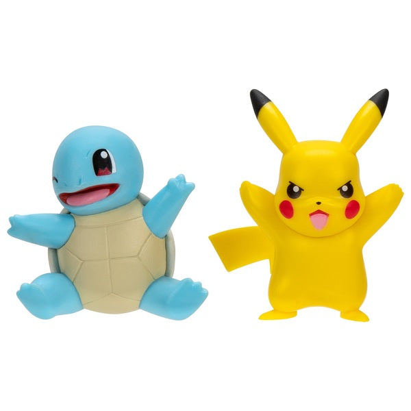 Pokémon Battle Figure First Partner 2 Pack - 5Cm Squirtle And Pikachu Battle Figures With Authentic Details