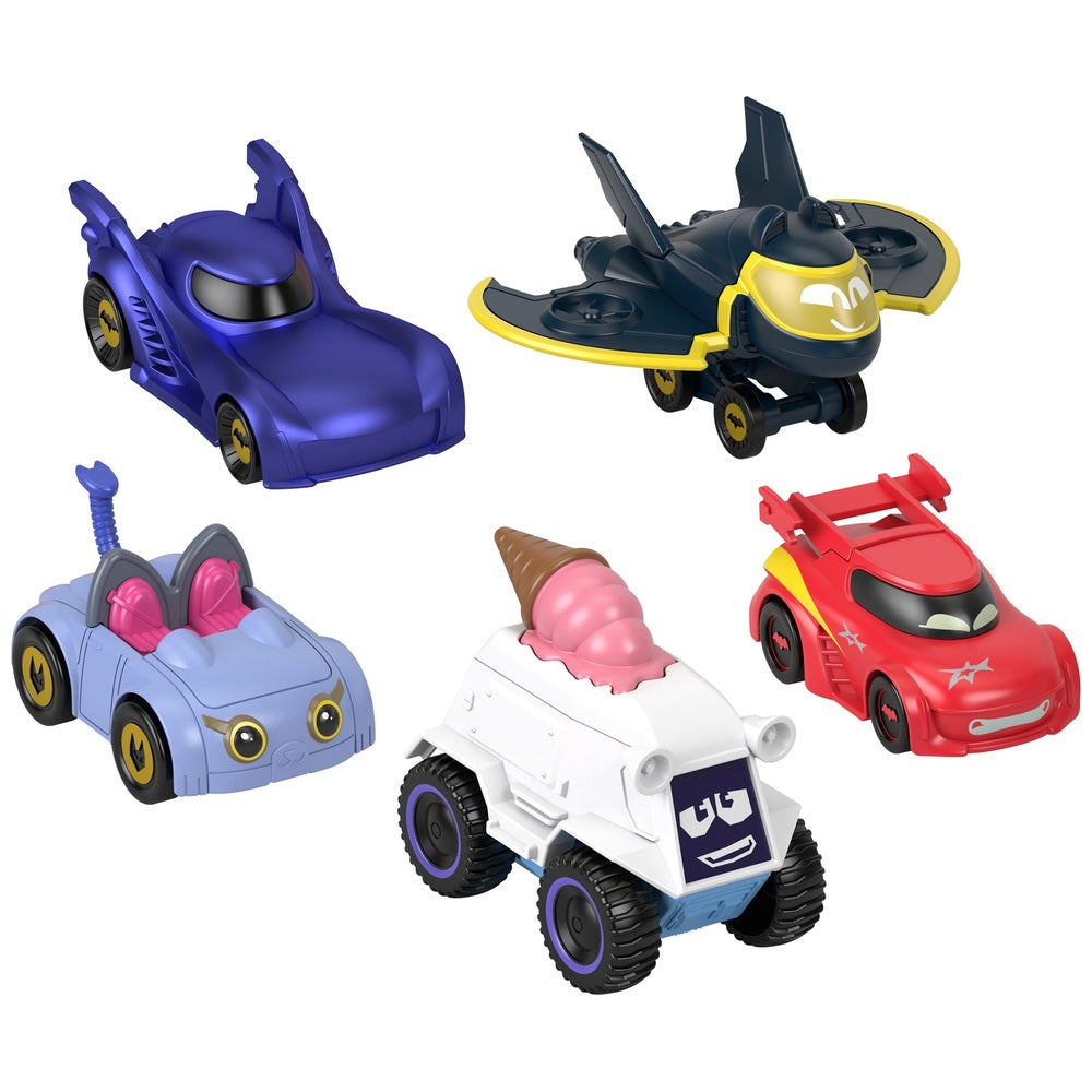 Fisher-Price Batwheels Dc: Bam The Batmobile Diecast Character Vehicle 5 Pack