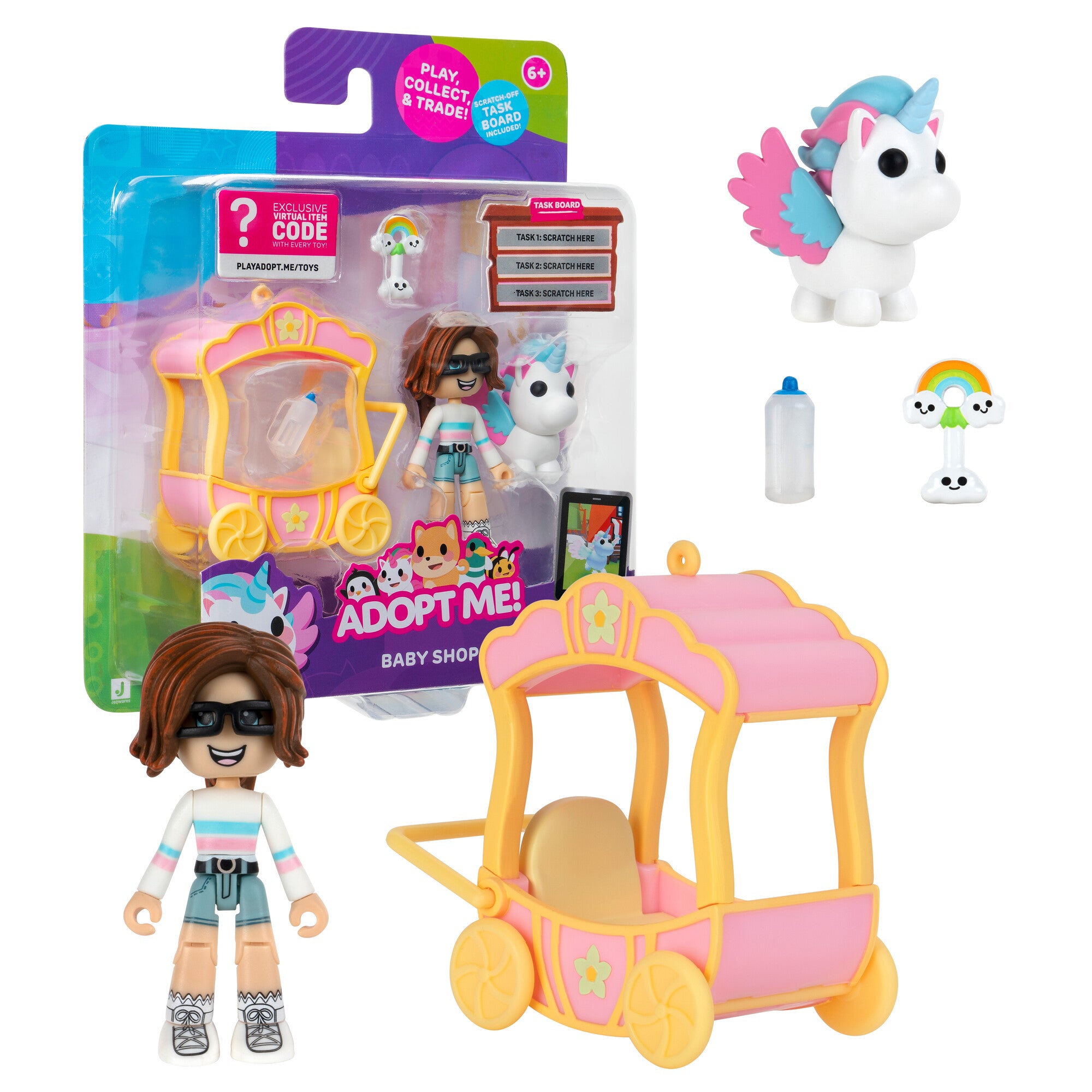 Adopt Me! Baby Shop - 2 Figure Friends Pack - Exclusive Virtual Item Code Included