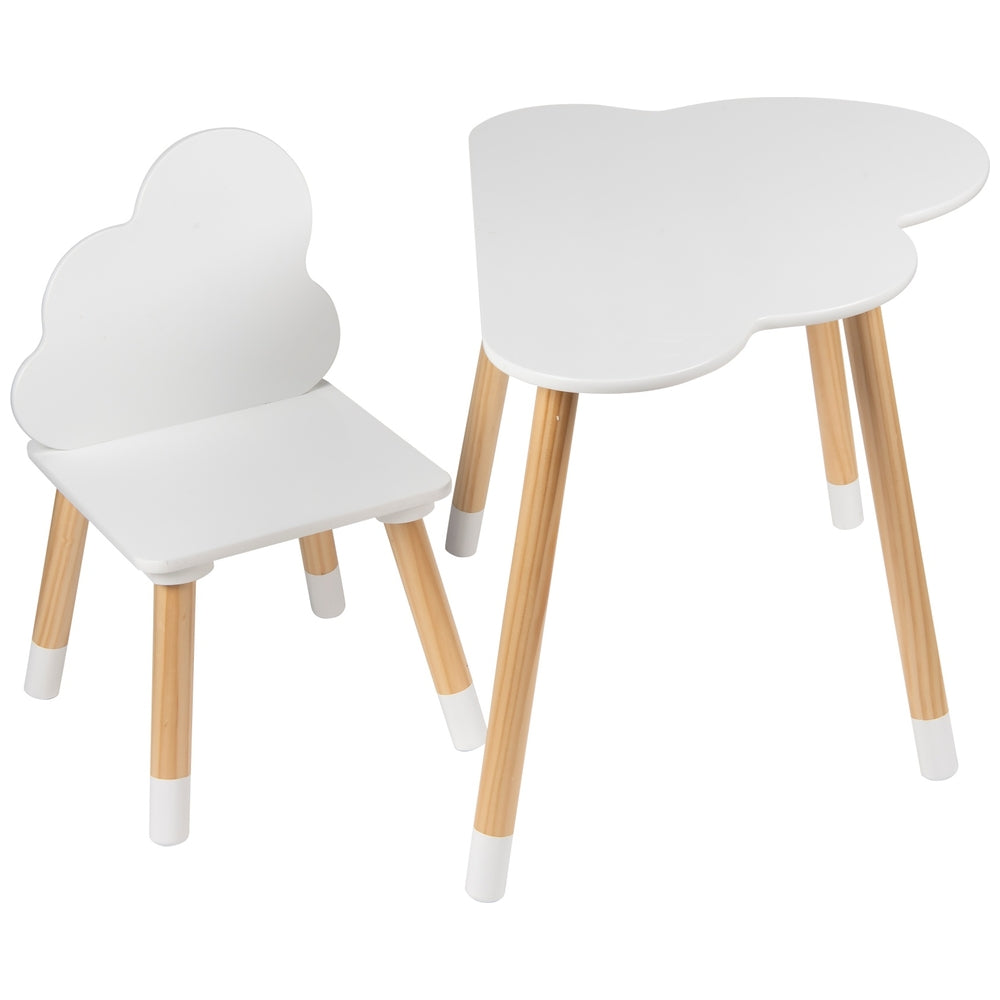 Squirrel Play Wooden Cloud Kids Table And Chair Set