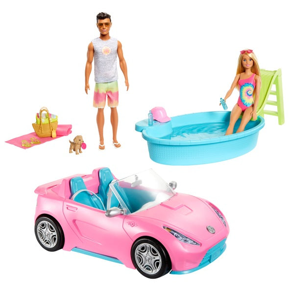 Barbie Beach Dolls, Vehicle And Accessories Playset