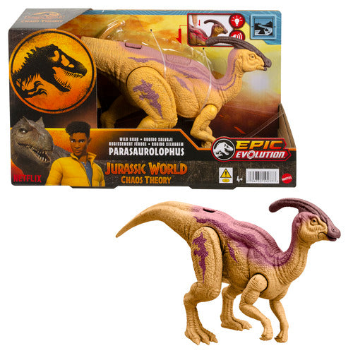 Jurassic World Chaos Theory Wild Roar Parasaurolophus Dinosaur Figure
