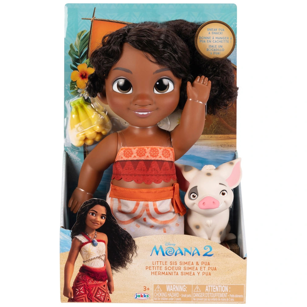 Disney Moana 2 Doll Little Sis Simea & Pua Set