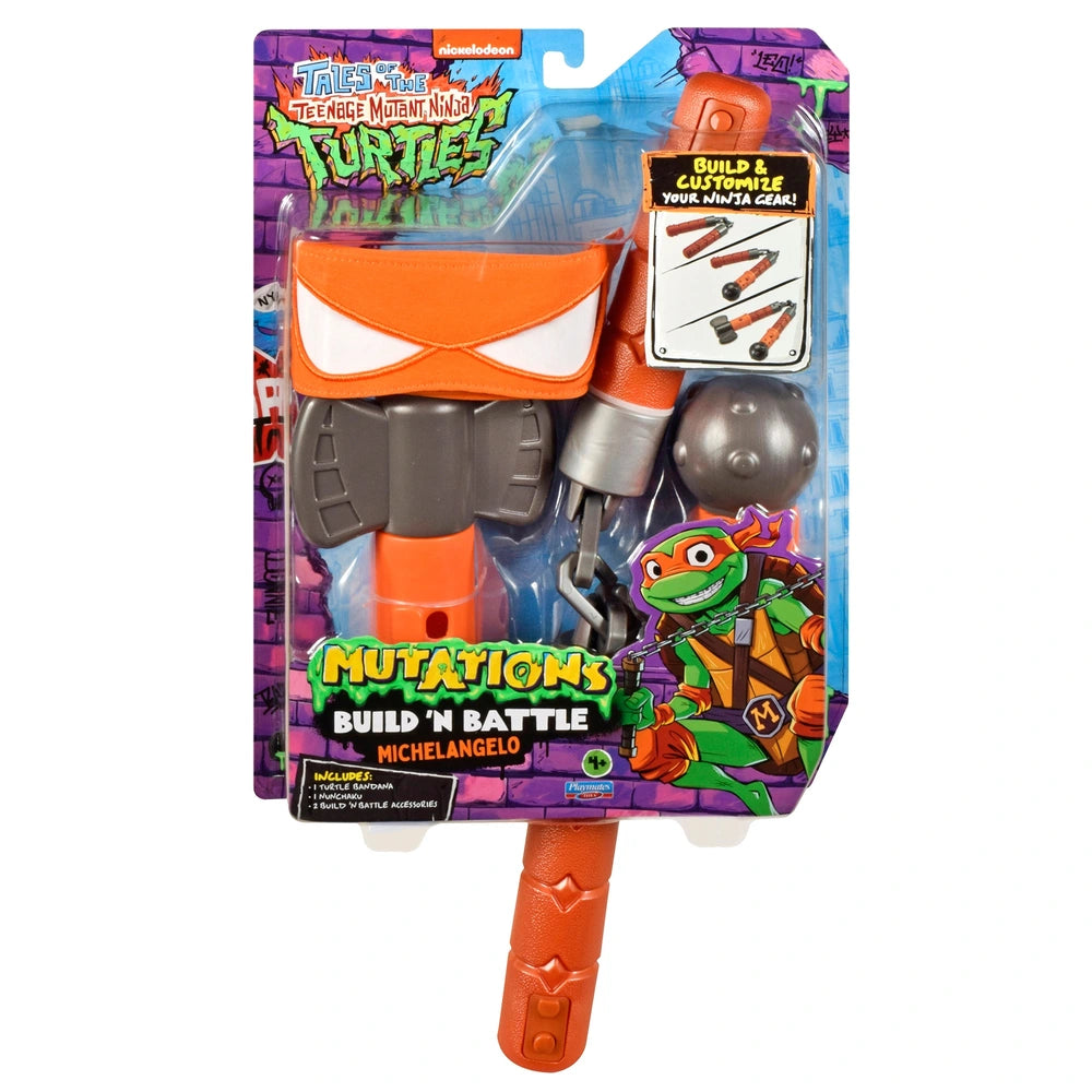Tales Of Teenage Mutant Ninja Turtles Build 'N Battle Michelangelo Ninja Reveal Playset