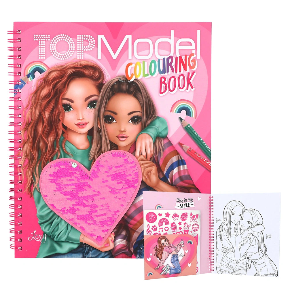 Topmodel Colouring Book With Sequins