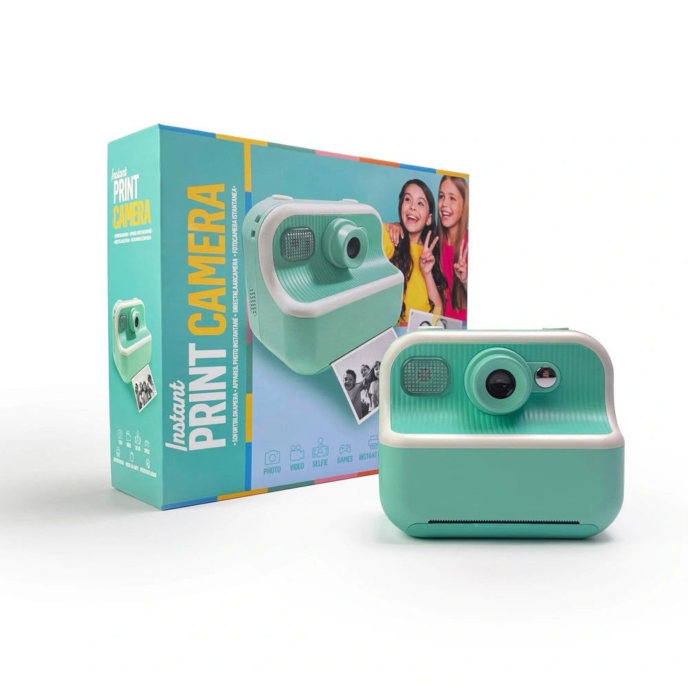 Instant Print Camera In Mint Green