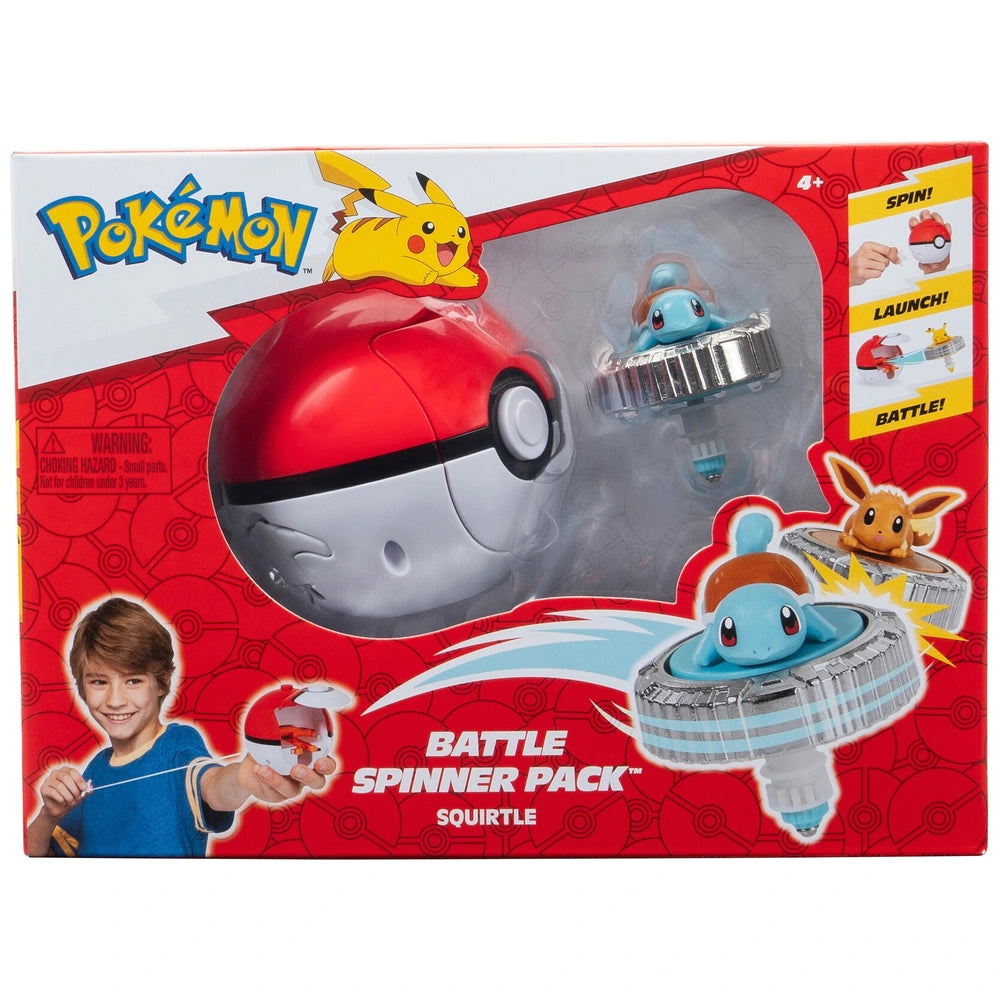 Pokémon Squirtle Battle Spinner Pack - Battle Spinner With Poké Ball Spinner Launcher