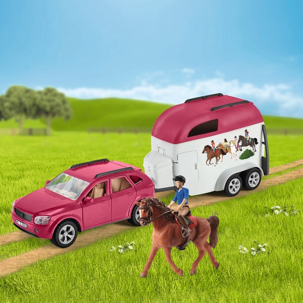 Schleich Horse Club 42535 Horse Adventures With Car And Trailer Playset