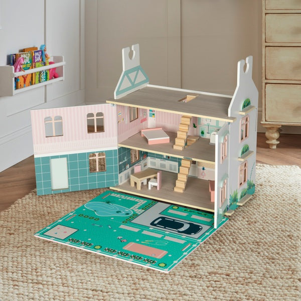 Sofie's Wooden Doll House With Furniture