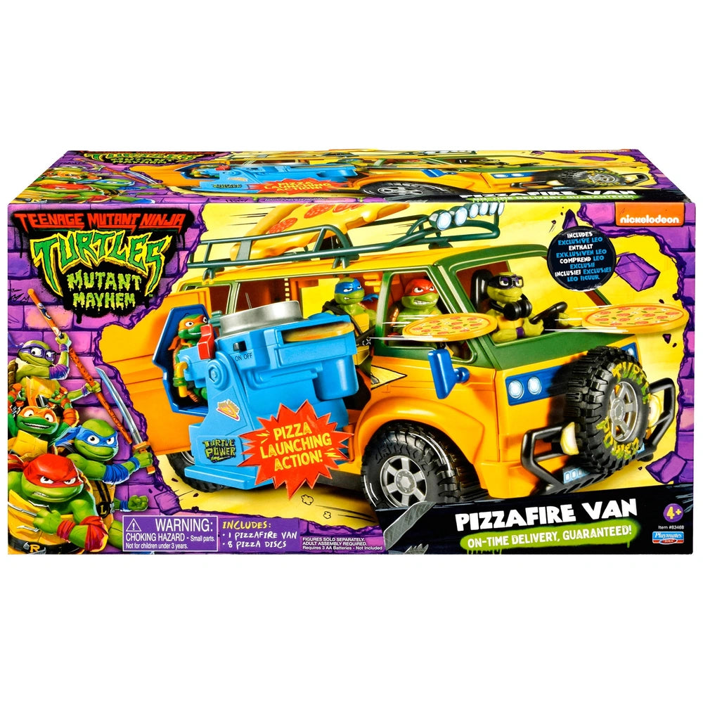 Teenage Mutant Ninja Turtles: Mutant Mayhem β Pizza Fire Van And Leonardo Action Figure