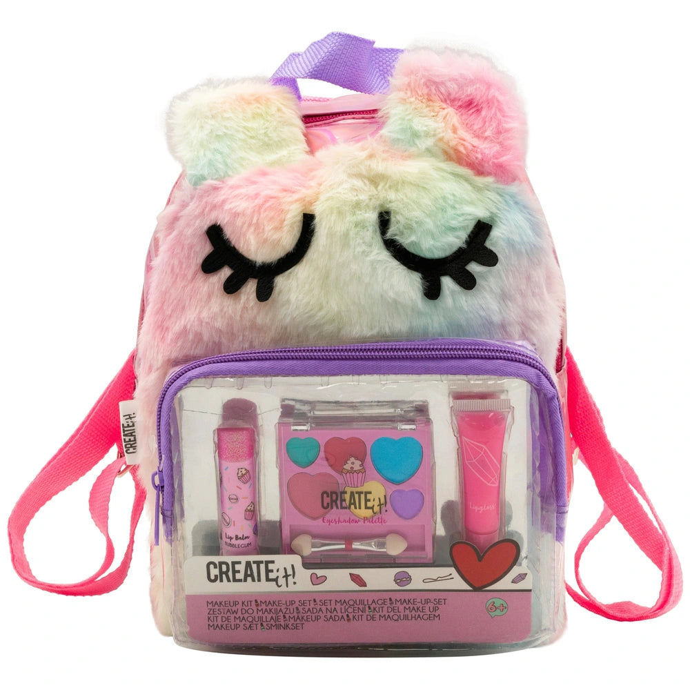 Create It! Fluffy Bunny Backpack And Make-Up Set