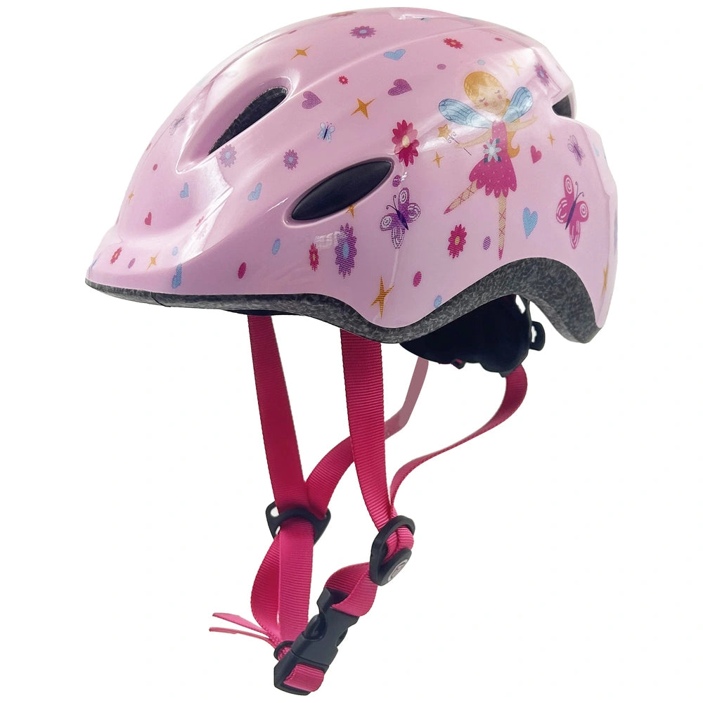 Thorpe Kids Bike Helmet With Rear Led Light Pink Fairy Size 48 - 52Cm