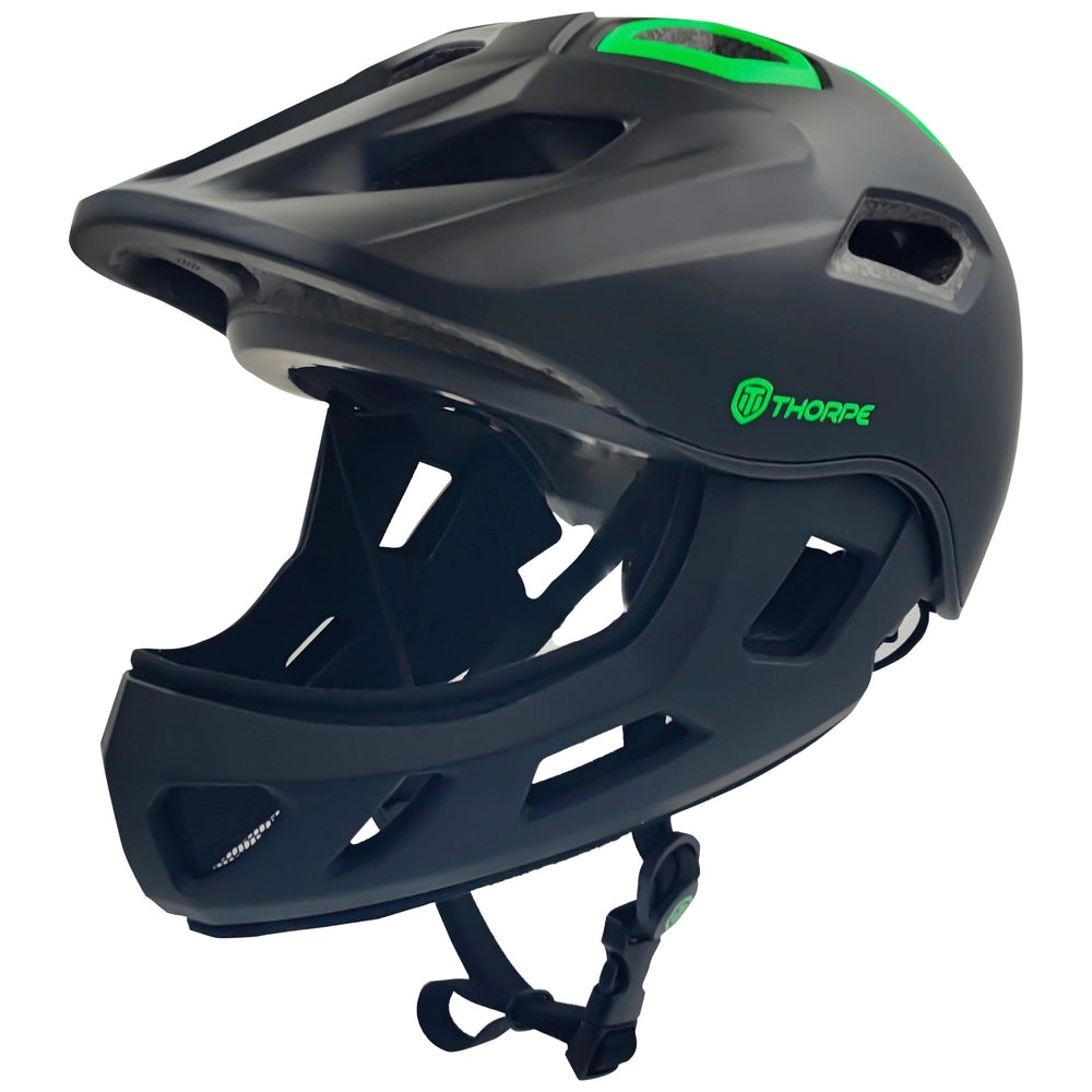 Thorpe Full-Face Mountain Bike Helmet Green Size 52 - 56Cm