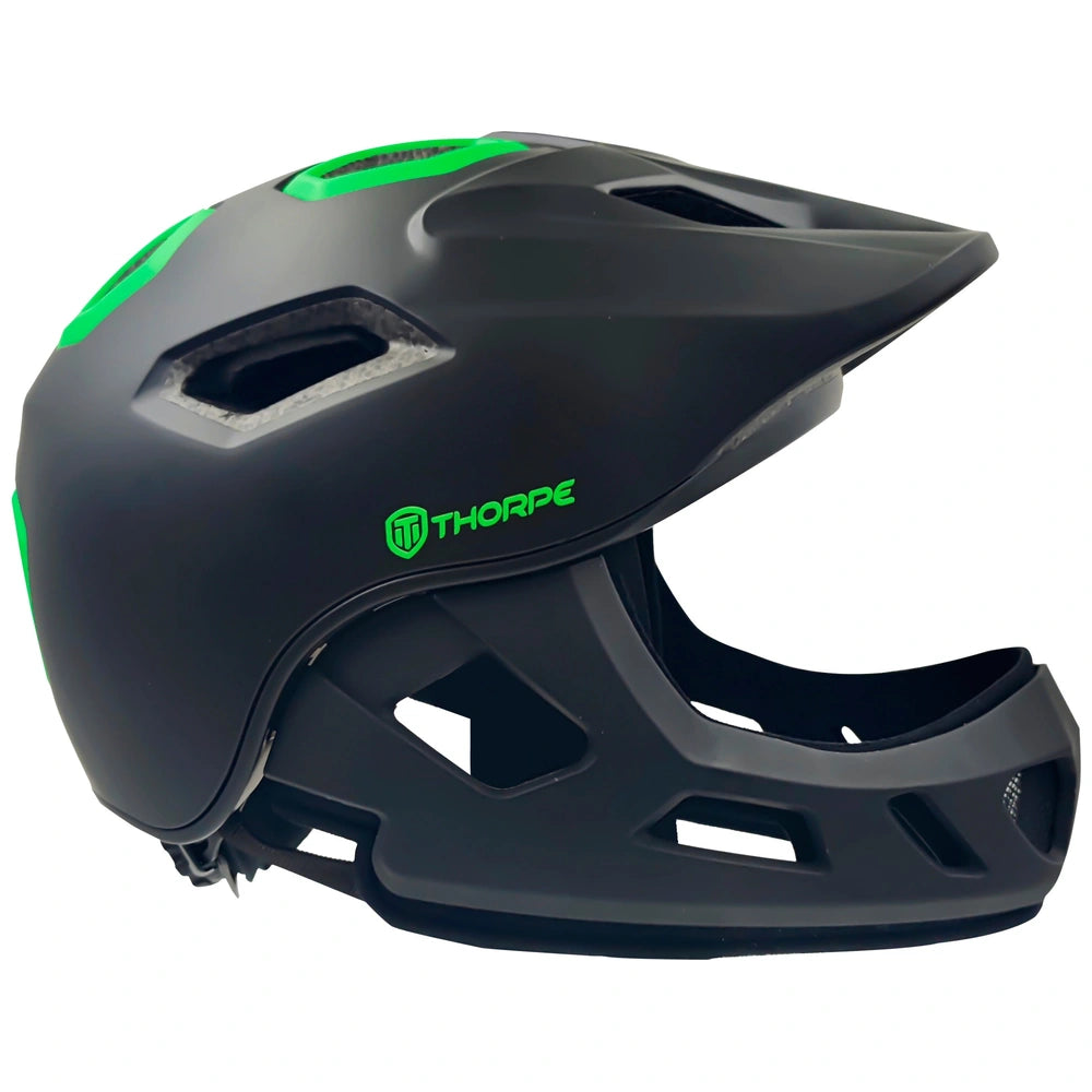Thorpe Full-Face Mountain Bike Helmet Green Size 52 - 56Cm