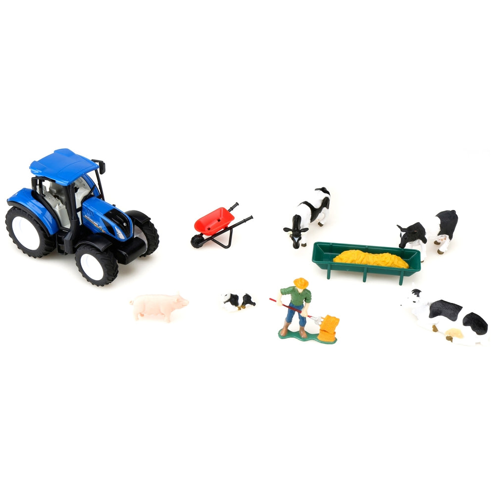 My Farm Red Barn And Animal Playset With New Holland Tractor