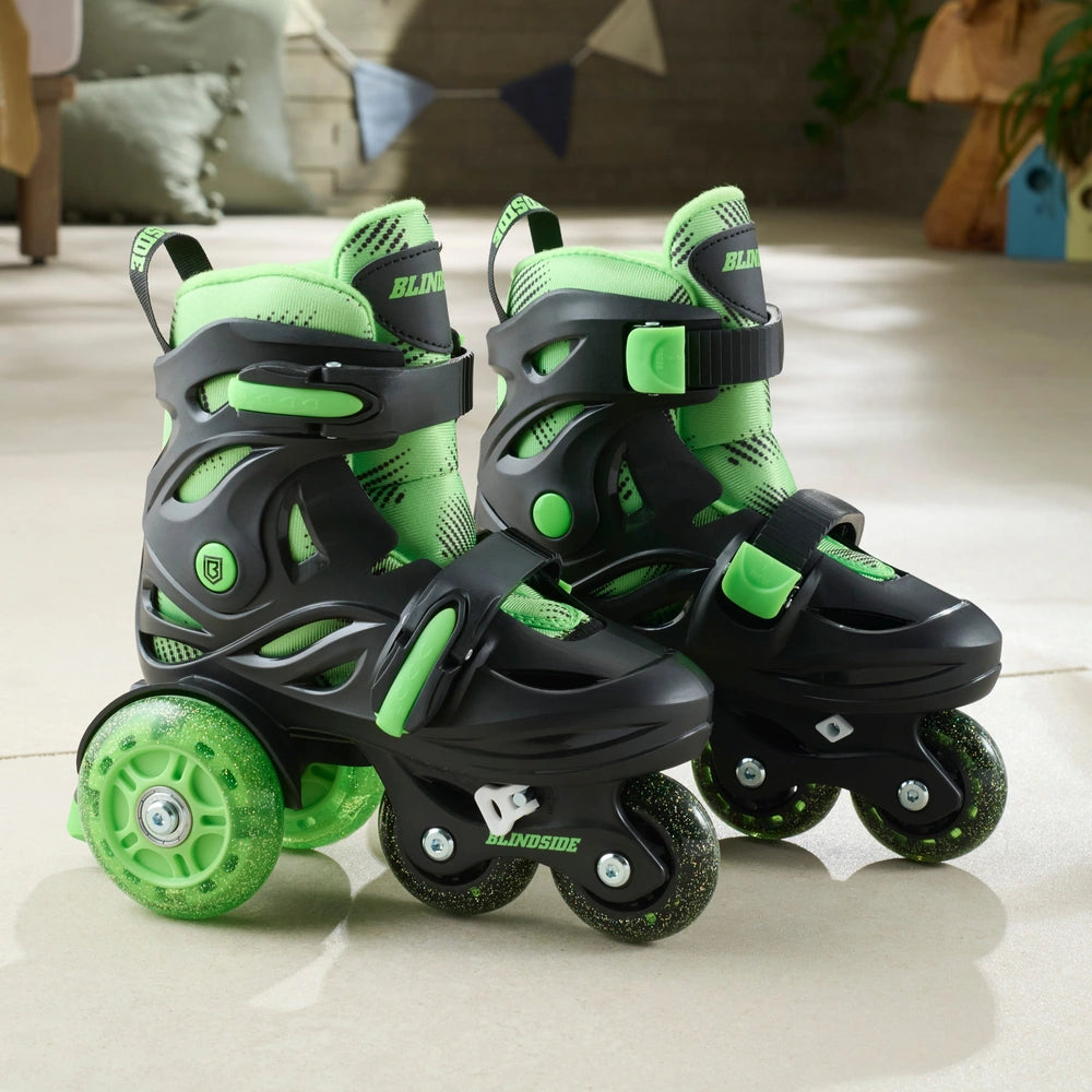 Blindside Training Inline Skates With Led Wheels Uk Size 8.5 - 12