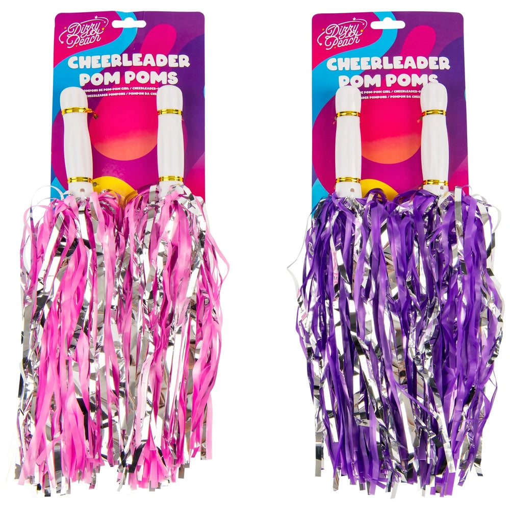 Dizzy Peach Cheerleader Pom Poms Assortment