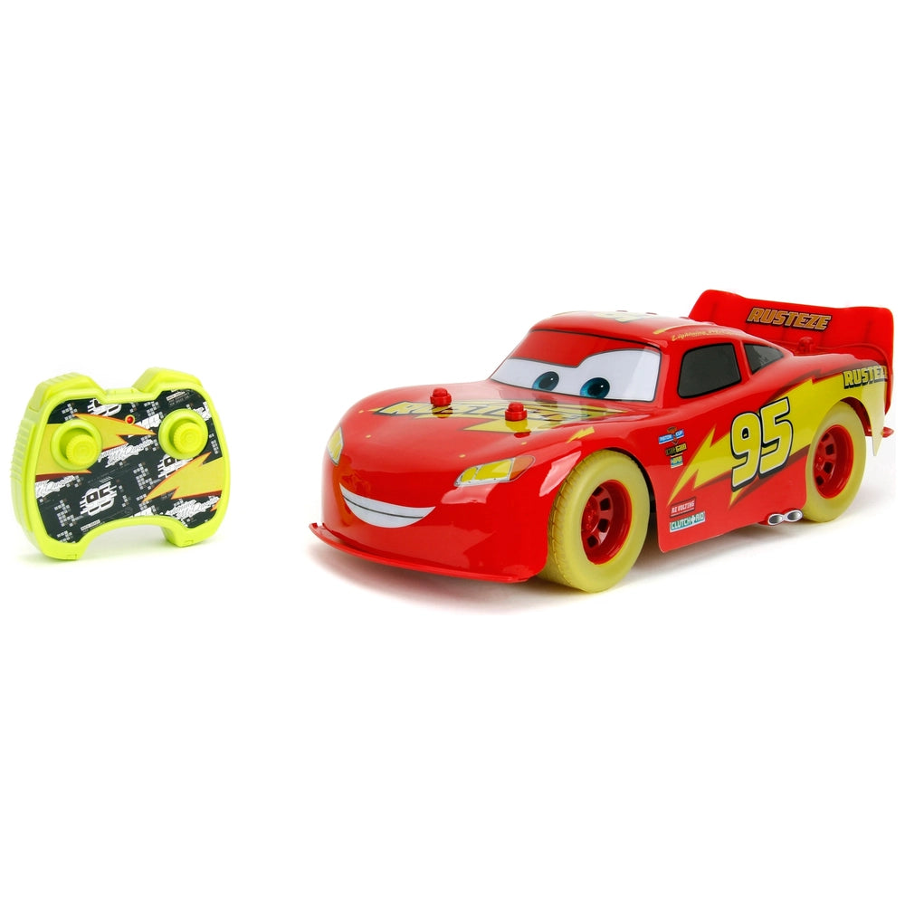 Disney Cars Glow Racers Lightning Mcqueen Remote Control Car 1:14 Scale