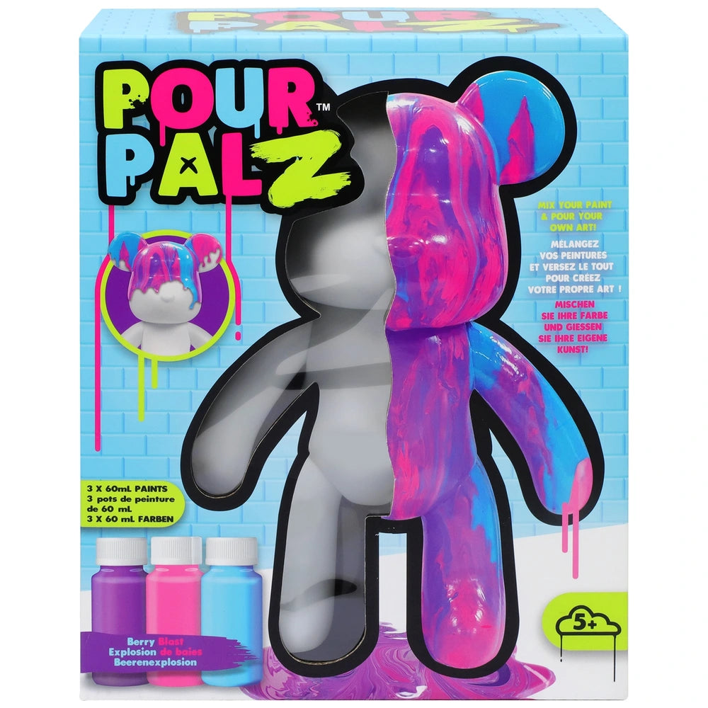 Pour Palz Paint Marble Bear Berry Blast