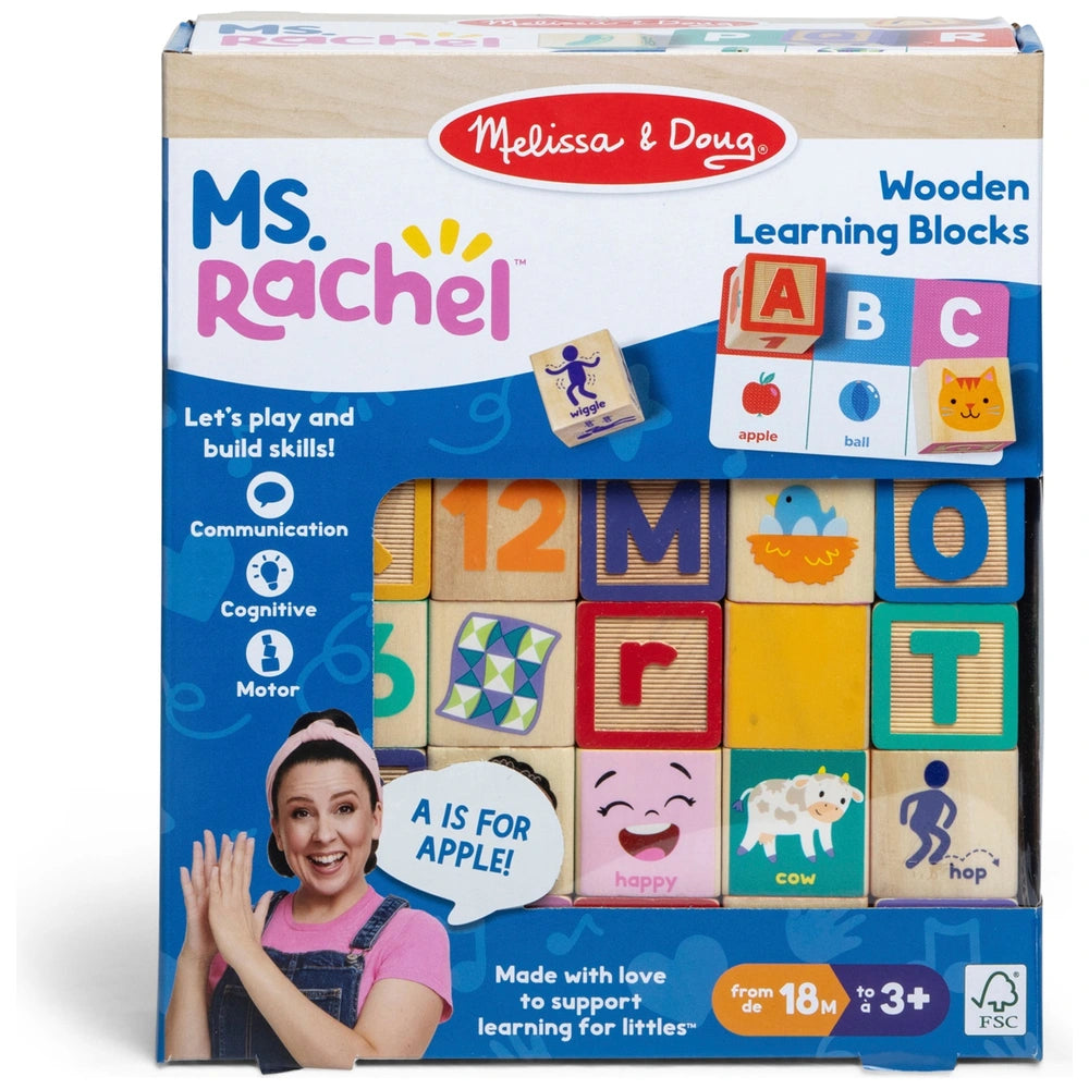 Melissa & Doug Ms. Rachel Wooden Learning Blocks