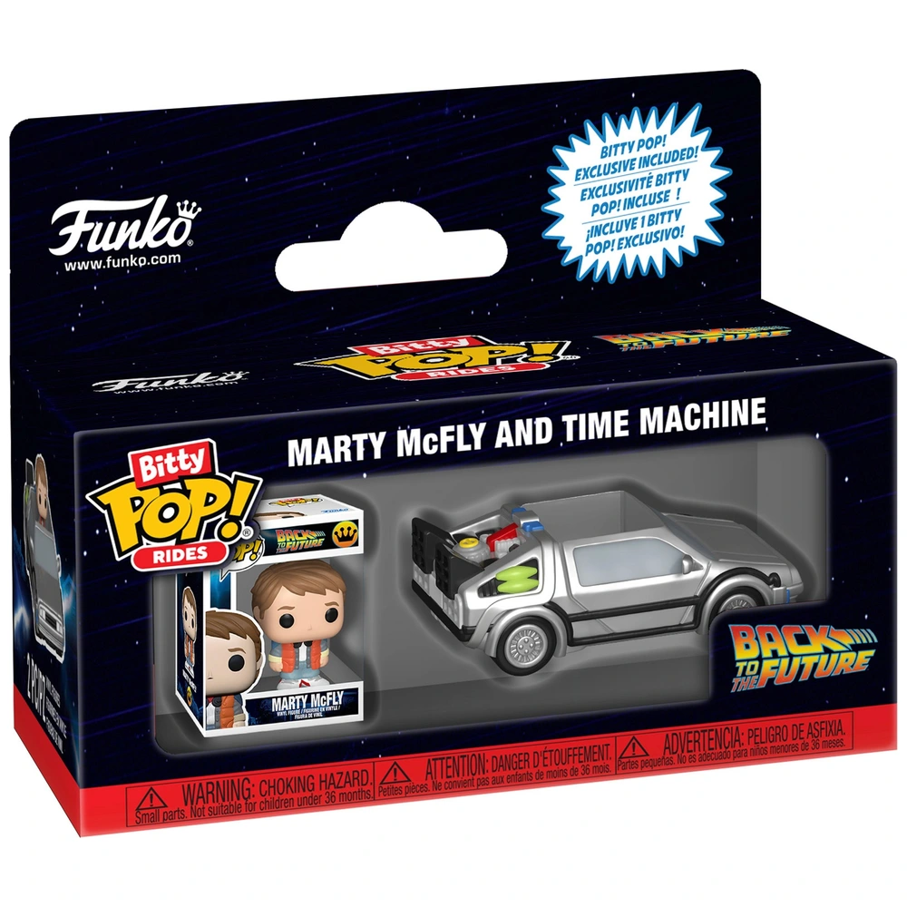 Funko Bitty Pop! Rides: Back To The Future Marty Mcfly And Time Machine