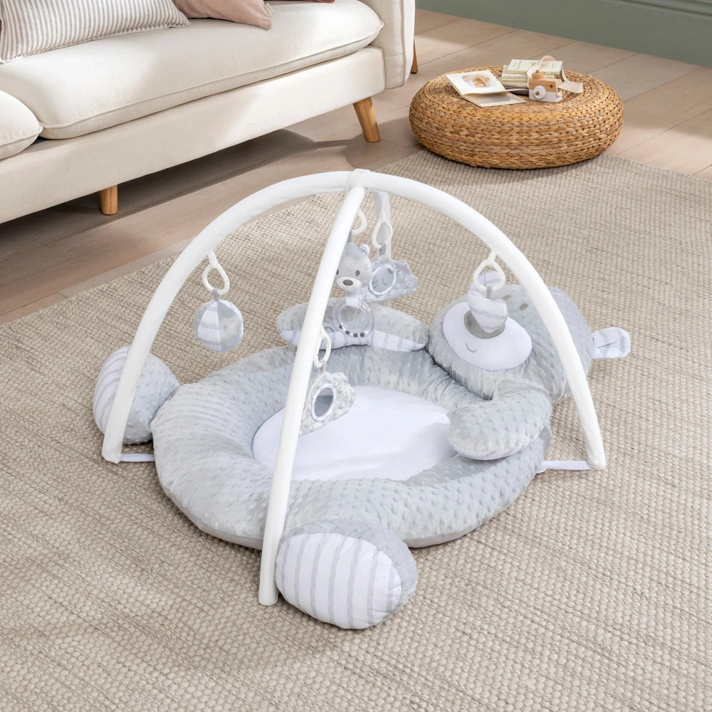 Little Discoveries Plush Bear Baby Gym Grey