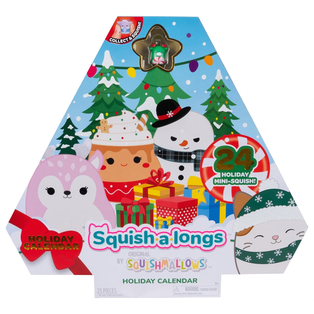 Squish-A-Longs Mini-Squish Holiday Countdown Calendar 24 Pack