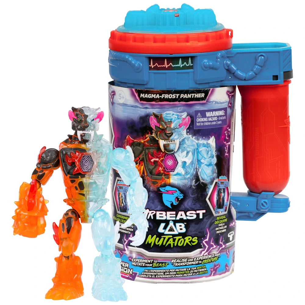 Mrbeast Lab Mutators Mutation Chamber Action Figure Magma-Frost Panthe