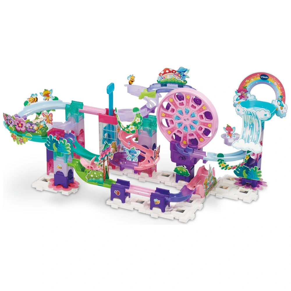 VTech Marble Rush Petal Power – Parc De Billes Fantastique à Fleur Motorisée, 96 Pièces Dont 6 Billes Brillantes, Pour Des Courses Folles