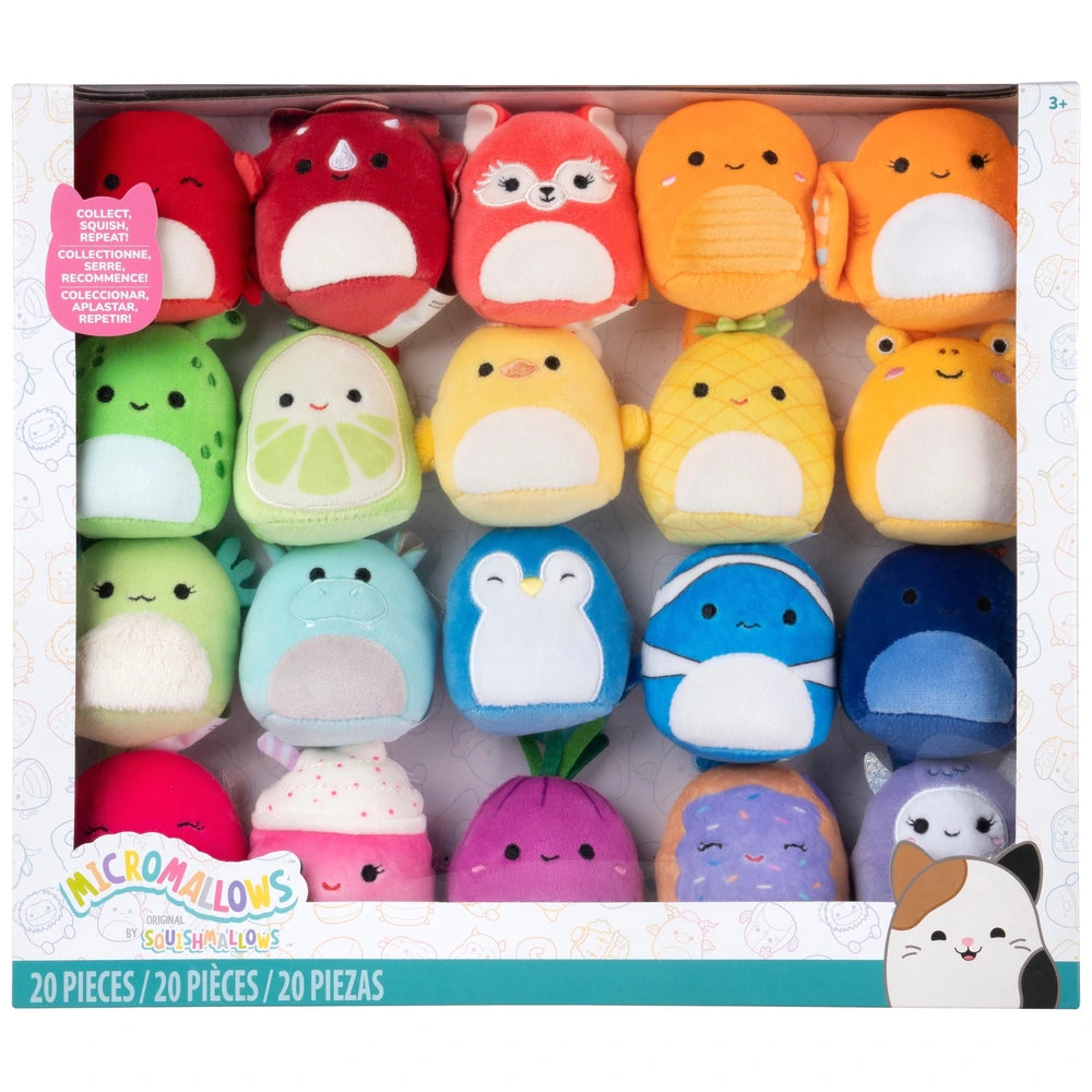 Original Squishmallows Micromallows Plush 20 Pack (With Ricky The Clownfish)