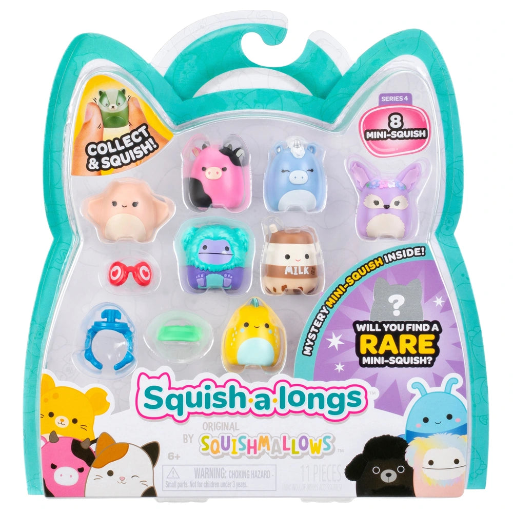 Original Squishmallows Squish-A-Longs Mini-Squish Series 4 8 Pack (Wave 1)