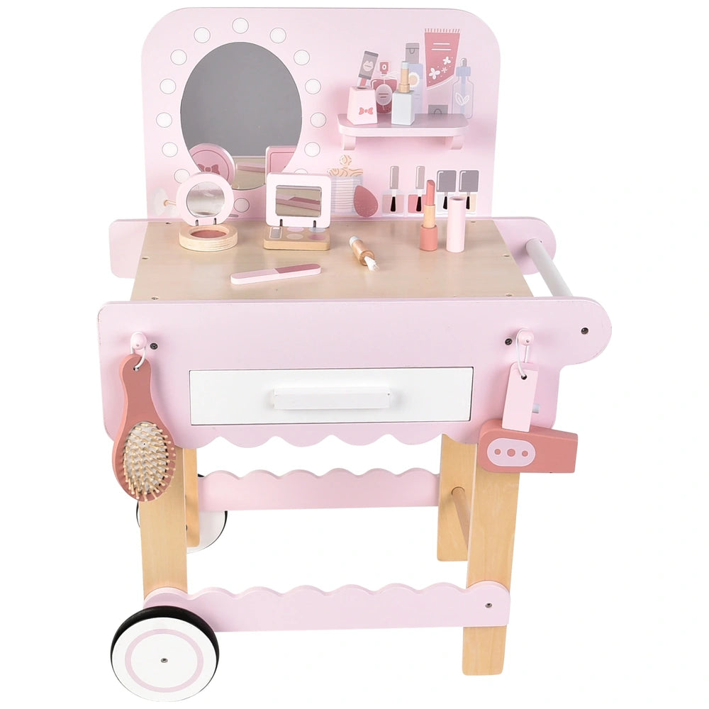 Dimples Wooden Vanity Cart