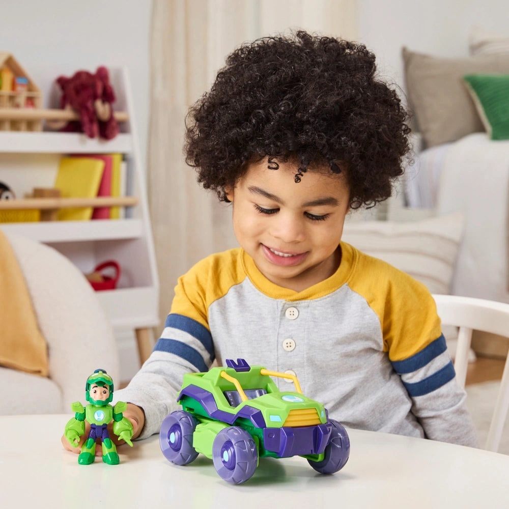Marvel Iron Man And His Awesome Friends Figure & Vehicle 2-In-1 Mech Suit Iron Hulk Pack