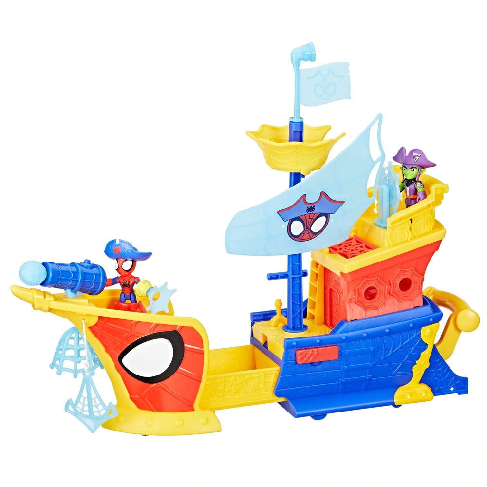 Marvel Spidey And His Amazing Friends Water-Webs Ahoy Bubble Pirate Ship Playset