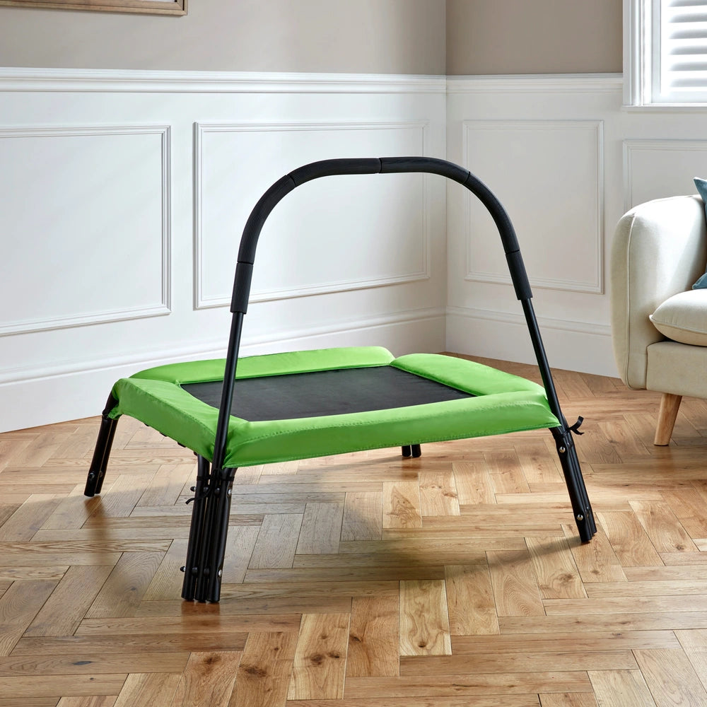 My First Trampoline With Handle Green