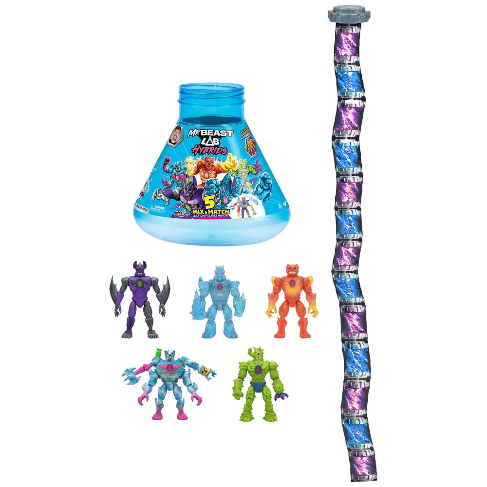 Mrbeast Lab Hybrids Hyper Fusion Mix & Match 5 Action Figures Mega Pac