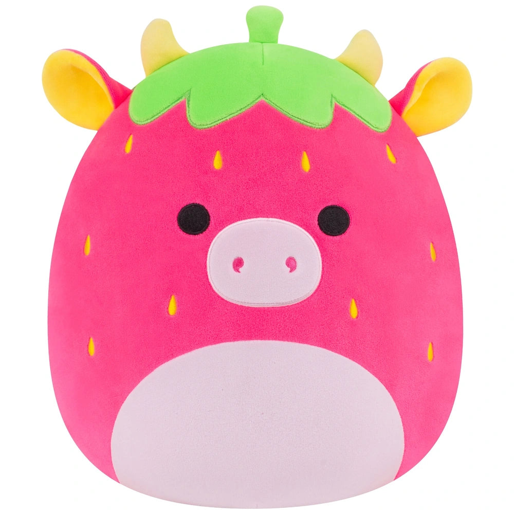 Original Squishmallows Plush Cleary The Pink Strawberry Cow 30Cm