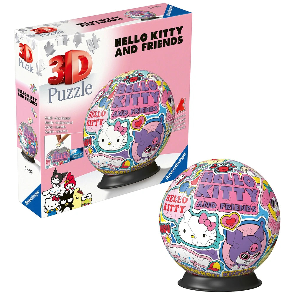 Ravensburger Hello Kitty And Friends 3D Puzzle Ball 72 Pieces