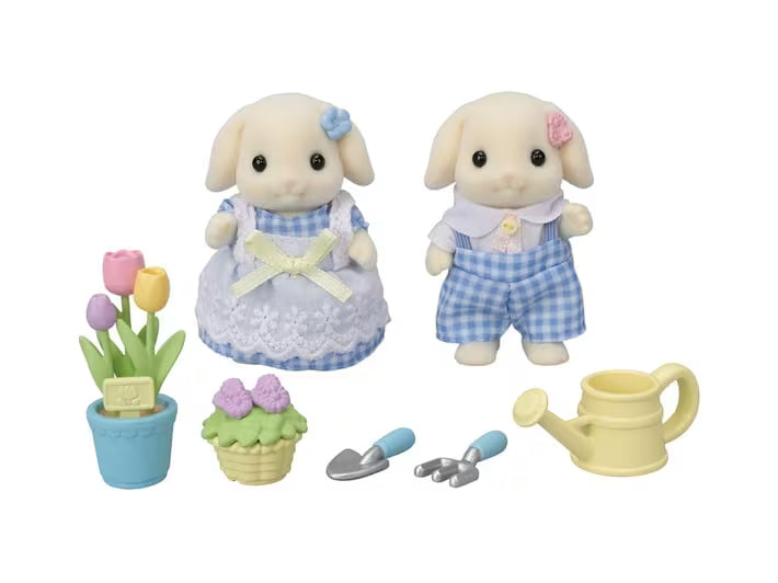 Sylvanian Families Blossom Gardening Set - Flora Rabbit Sister & Brother